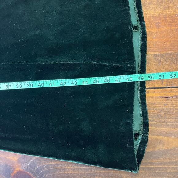 Vintage 80s 90s Donna Ricco Emerald Green Velvet Midi Dress Tie Waist Women's 8 - Picture 15 of 15